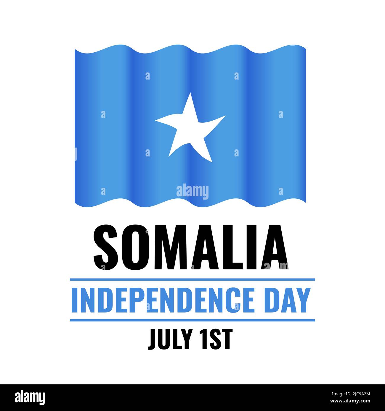 Somalia Independence Day typography poster. National holiday on July ...