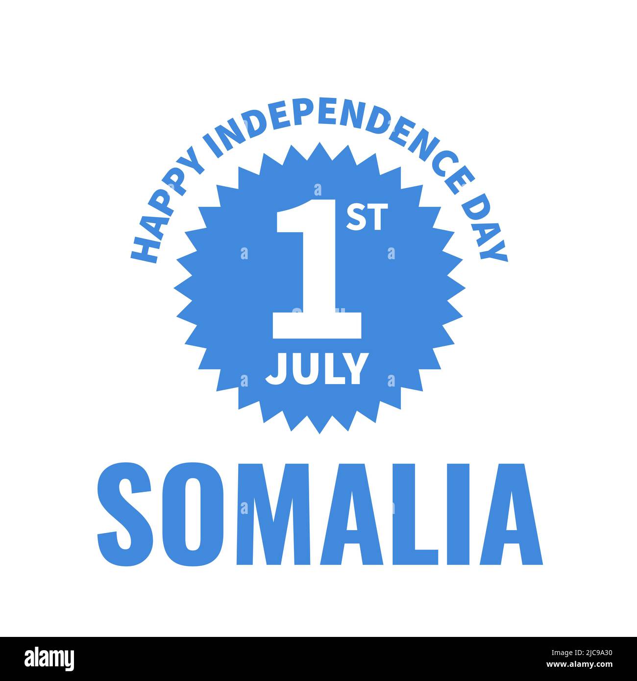 Somalia Independence Day typography poster. National holiday on July