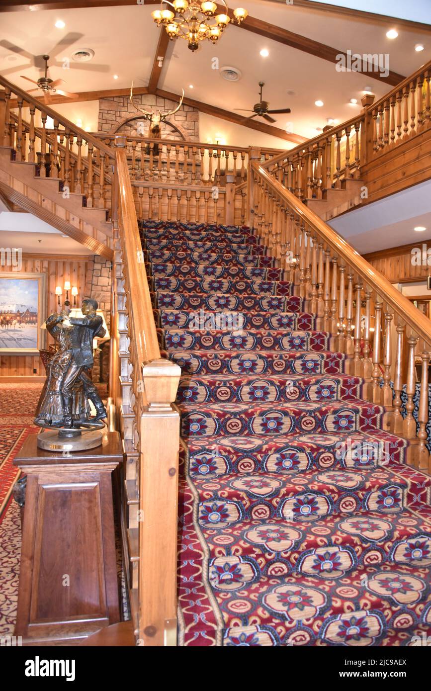 Image showcasing Jackson, WY. U.S.A. 5/21/2022. This luxurious petite 55-room-including ...