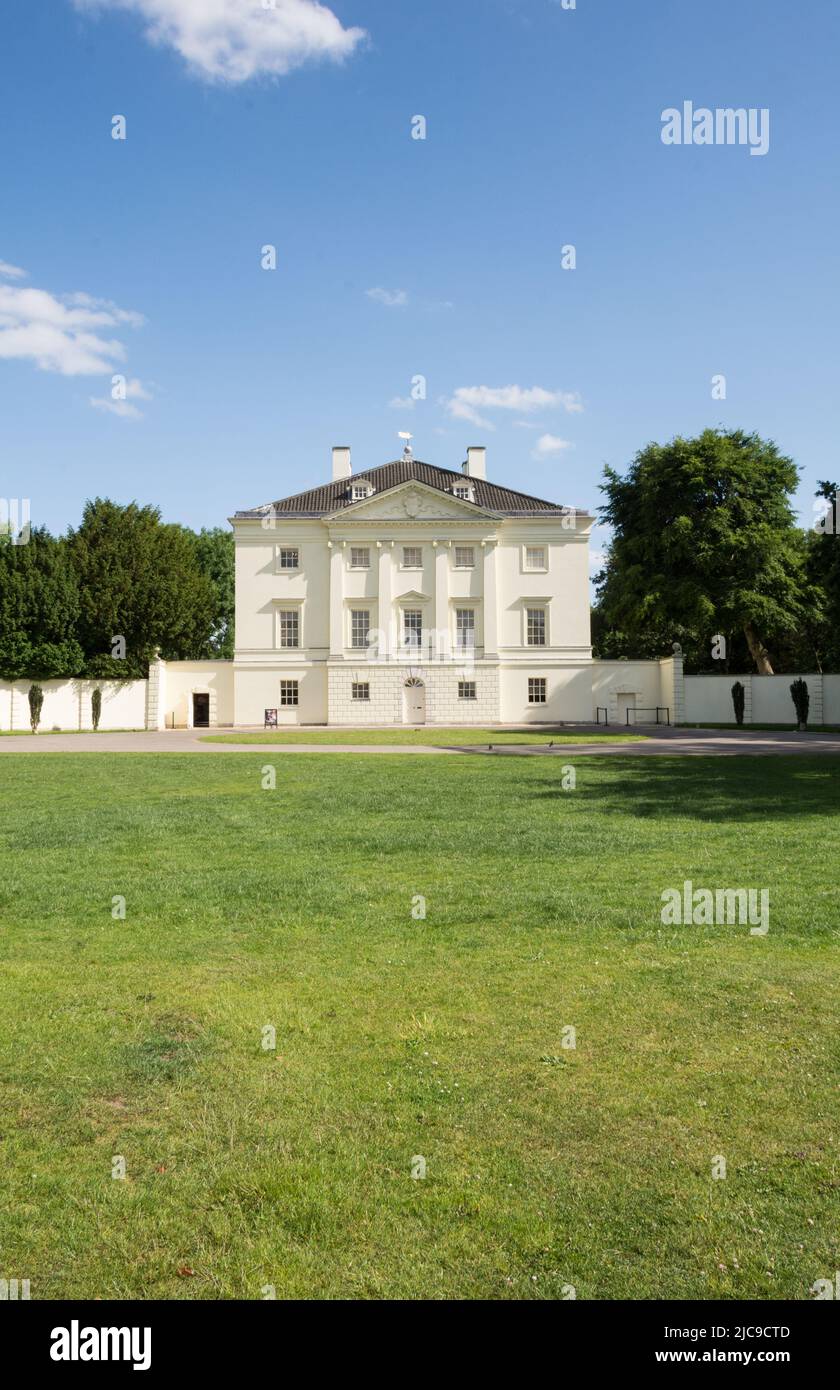 The front facade of Marble Hill House in Marble Hill Park, Twickenham