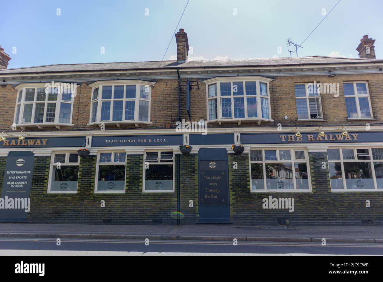 Southend on Sea, UK. 11th Jun, 2022. The Railway Pub, Prittlewell. Scenes near Prittlewell Station, Southend on Sea, the area Simon Dobbin was left with permanent brain damage following an assault after a Southend Utd vs Cambridge Utd match on 21st March, 2015. Mr Dobbin died on 21st October, 2020. He was 48 years old. Earlier in the week, 10th June 2022, Essex Police arrested five men in connection with the assault. Penelope Barritt/Alamy Live News Stock Photo