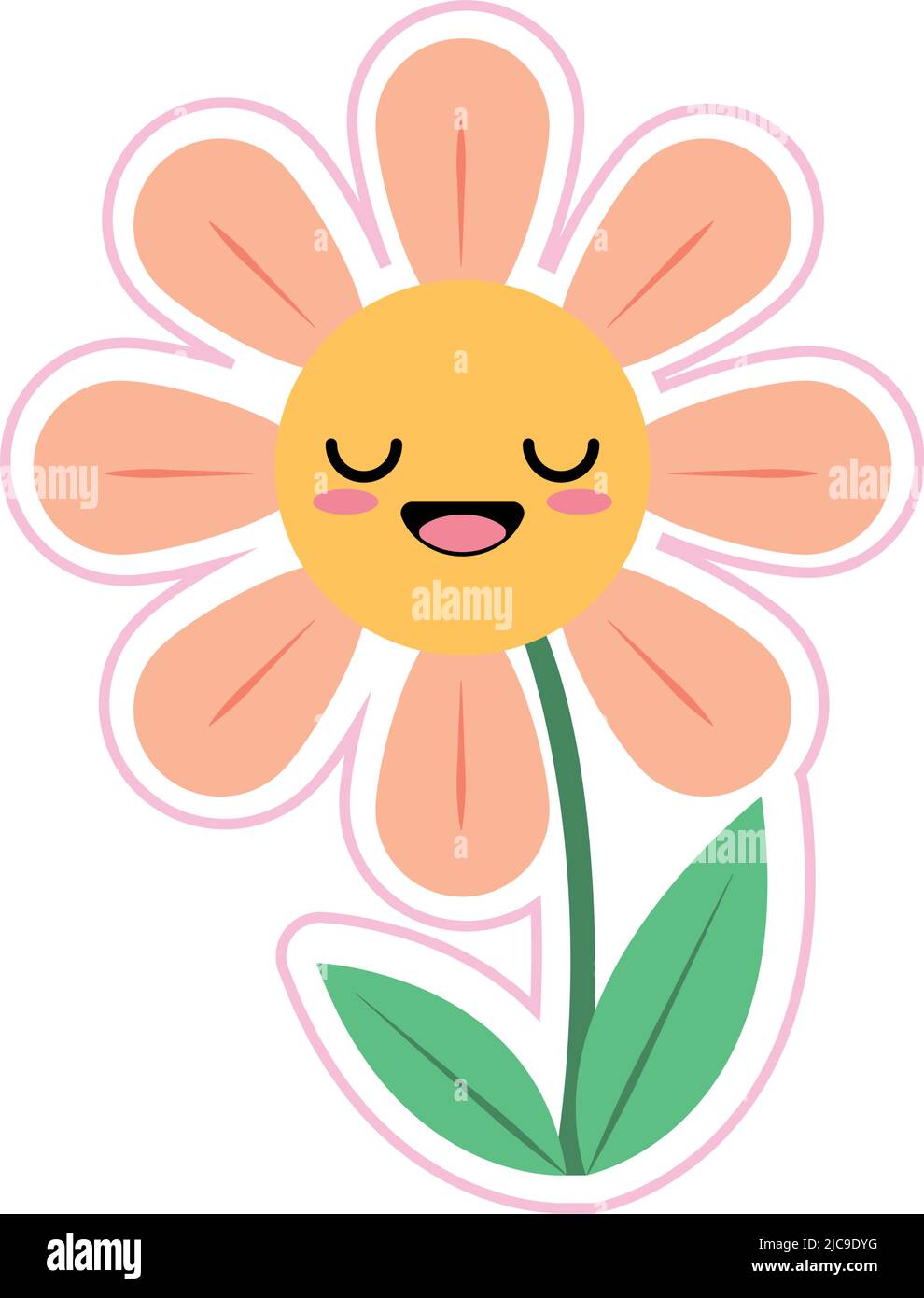 funny flower sticker Stock Vector Image & Art Alamy