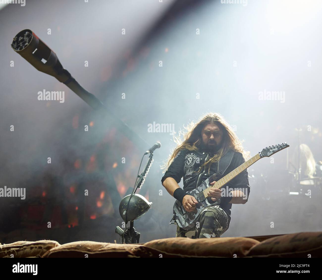 Chris Rorland of Sabaton Performs at Bloodstock Festival, Catton Park ...