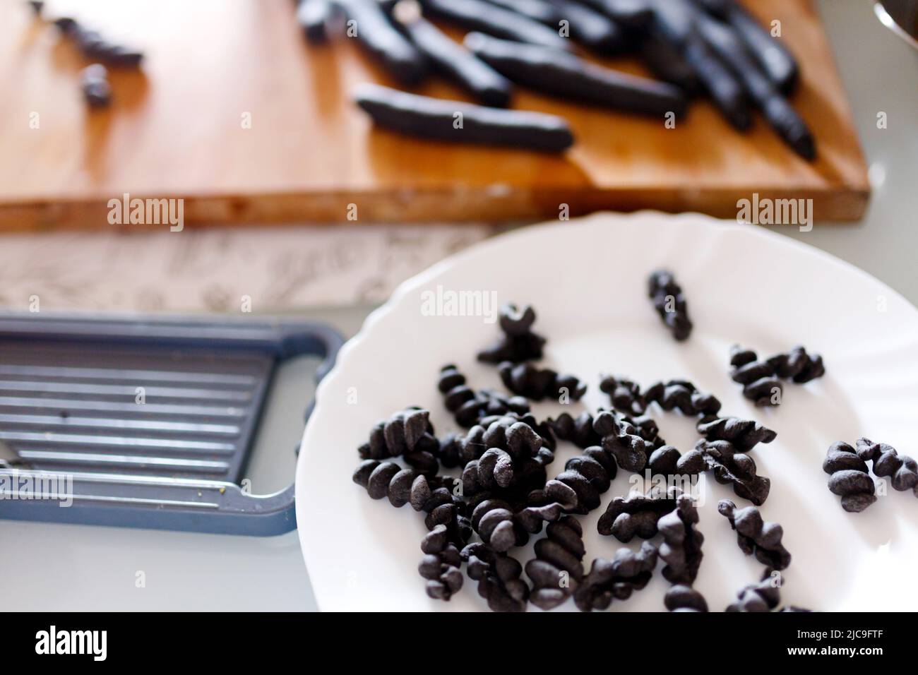 making traditional italian homemade pasta Stock Photo Alamy