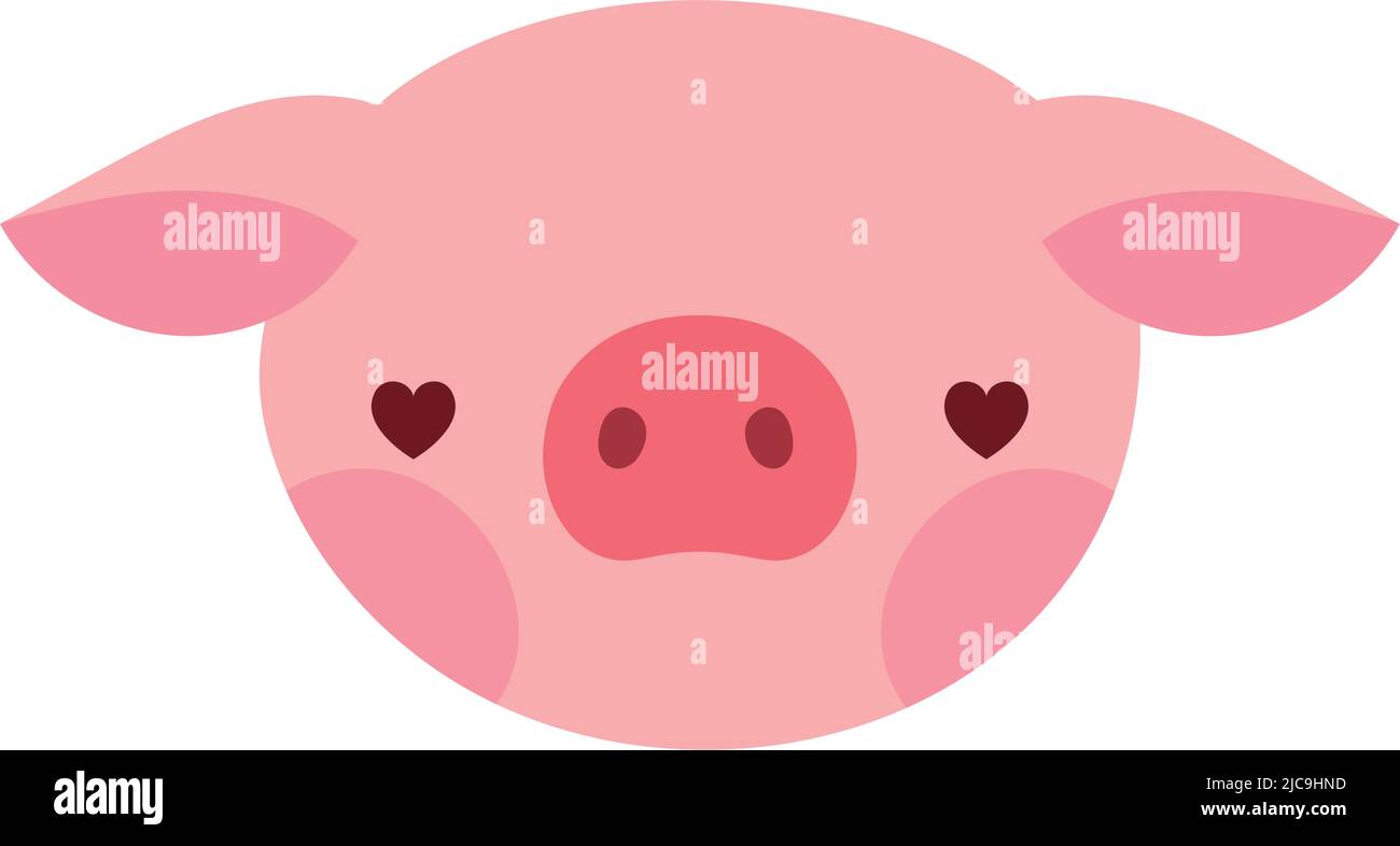 pig with heart eyes Stock Vector Image & Art Alamy