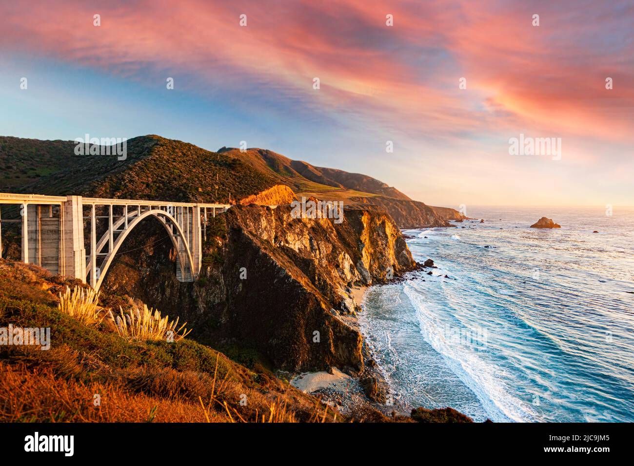 Big sur coast in California, United States of America. Panoramic image ...