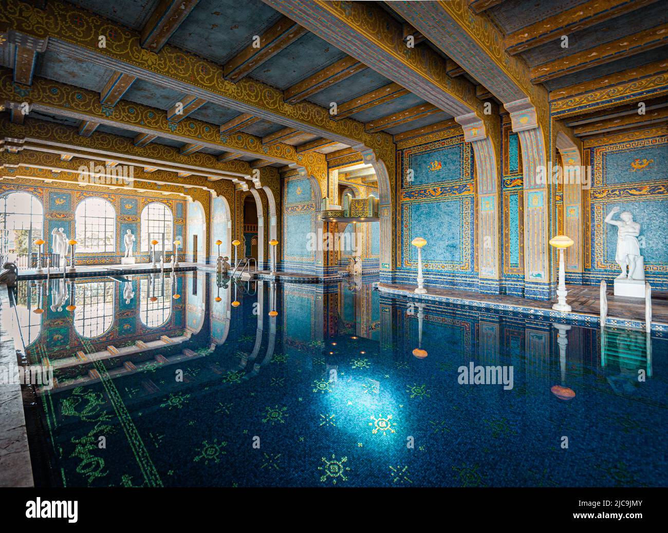 Hearst Castle, United States of America - November 1, 2016: swimming pool in opulent mansion Stock Photo