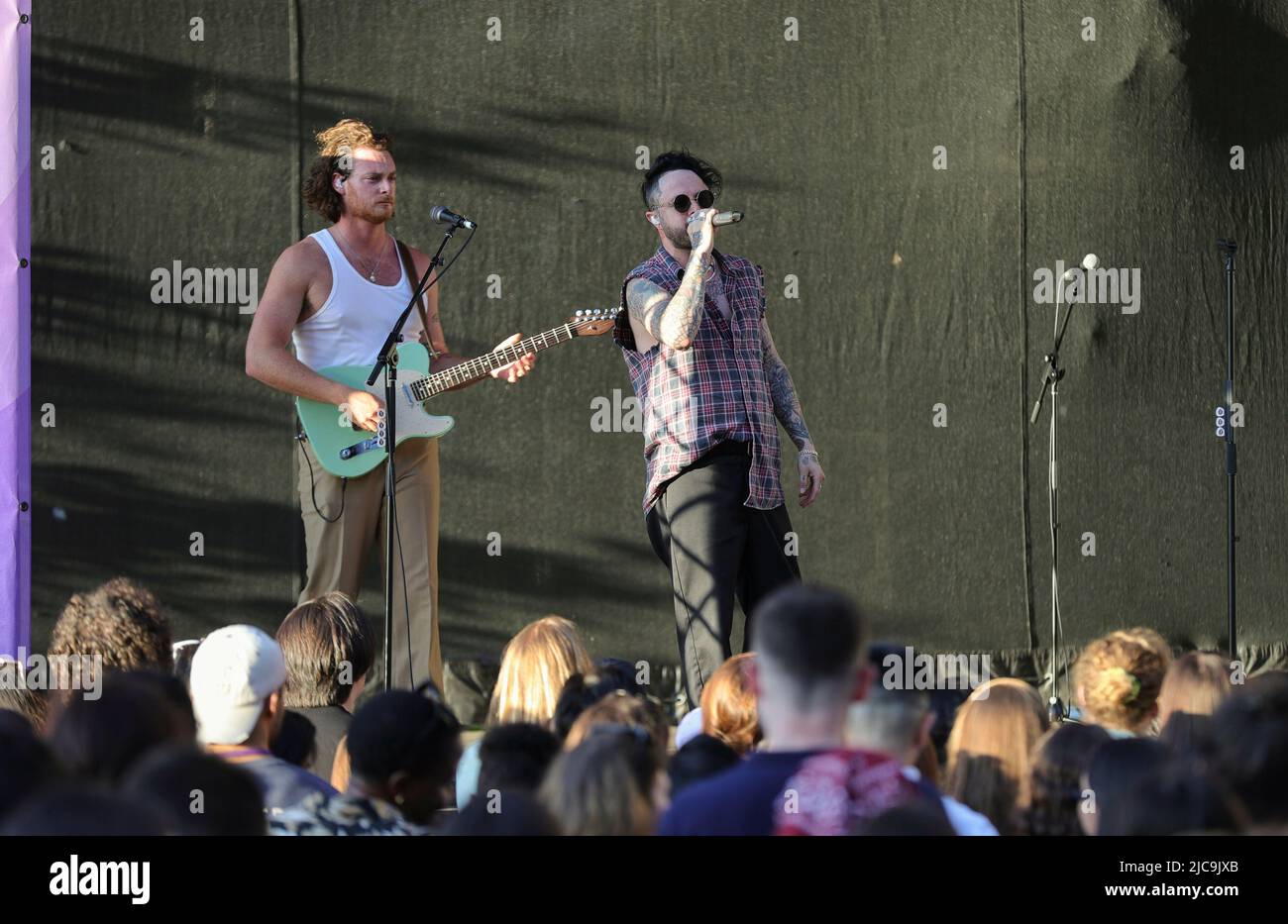 Hudson Yards, New York, USA, June 08, 2022 Lovelytheband Plaid at the