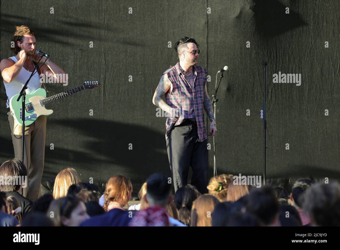 Hudson Yards, New York, USA, June 08, 2022 Lovelytheband Plaid at the