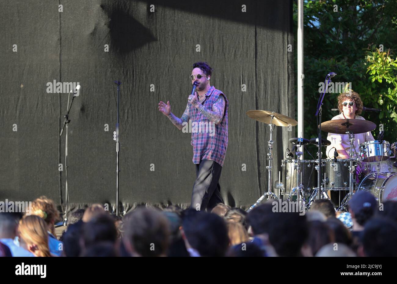 Hudson Yards, New York, USA, June 08, 2022 Lovelytheband Plaid at the