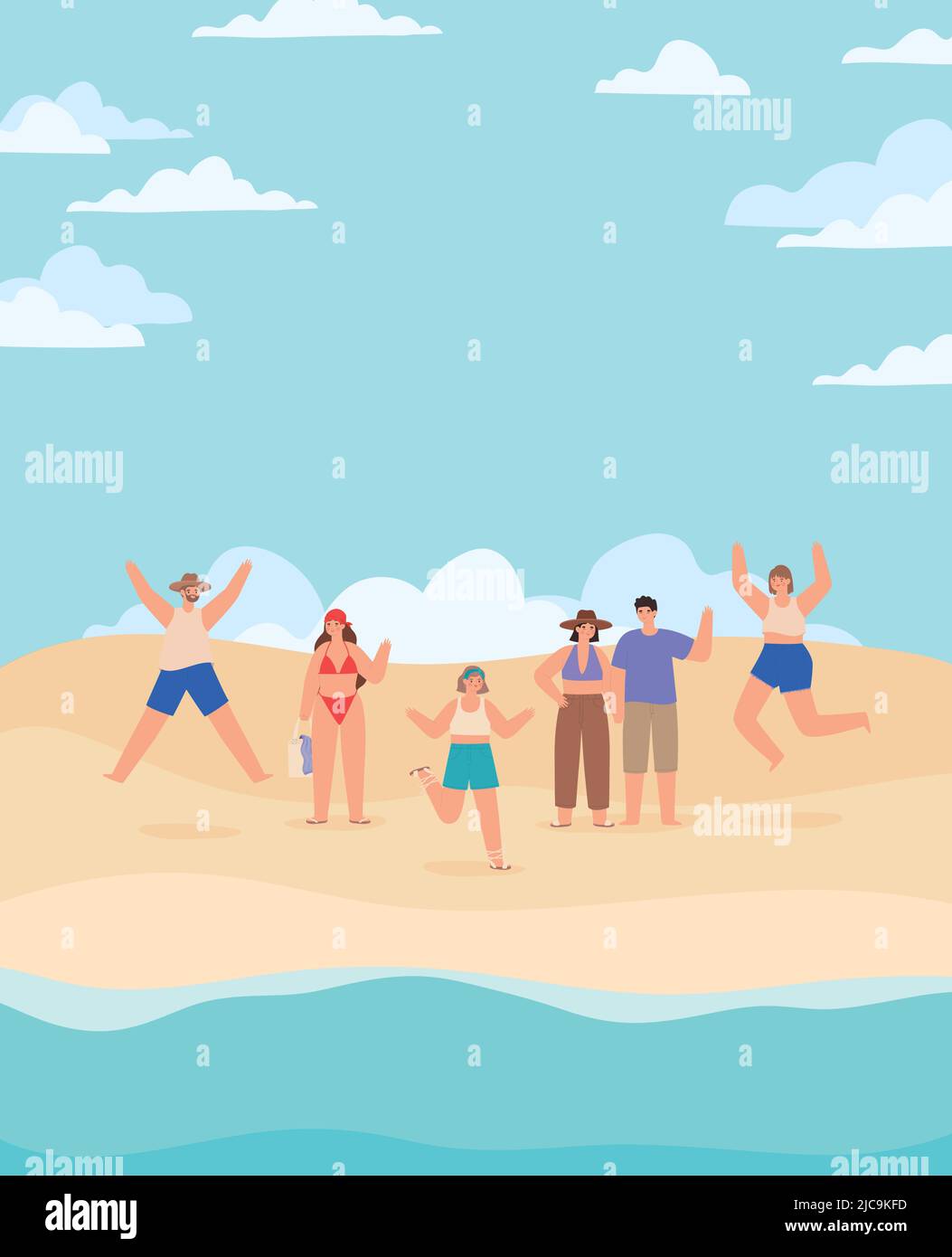 people on the beach Stock Vector Image & Art - Alamy