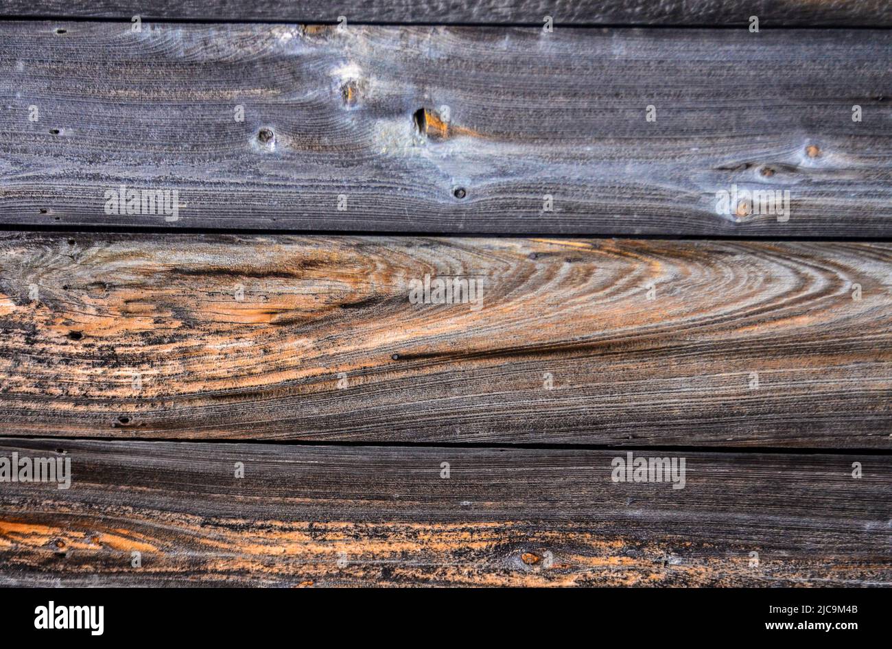 Wooden background, vintage rotten planks that survived on an old 18th ...