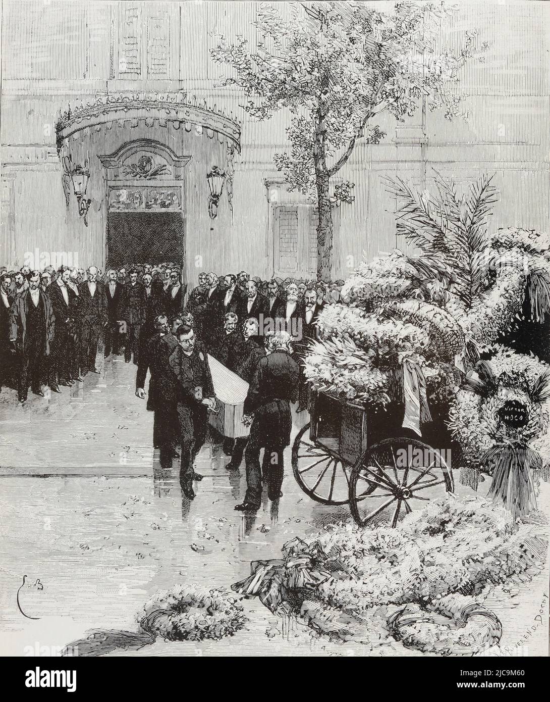 Eng translation " THE FUNERAL OF VICTOR HUGO THE LEFT OF THE BODY