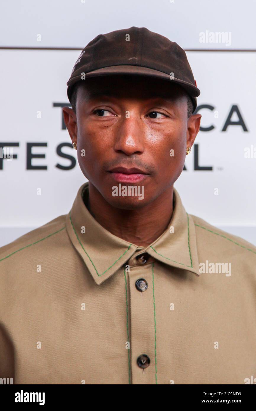 NEW YORK, NY, USA - JUNE 10, 2022: Pharrell Williams attending at  'Storytellers Pharrell in Conversation'  2022 Tribeca Film Festival Stock Photo