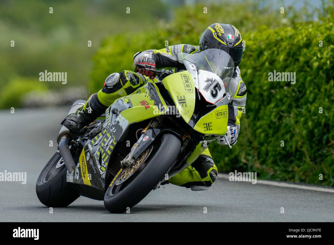 Douglas, Isle Of Man. 11th June, 2022. Sam West (1000 BMW) representing the The Street Diner team during the 2022 Milwaukee Senior TT at the Isle of Man, Douglas, Isle of Man on the 11 June 2022. Photo by David Horn. Credit: PRiME Media Images/Alamy Live News Stock Photo