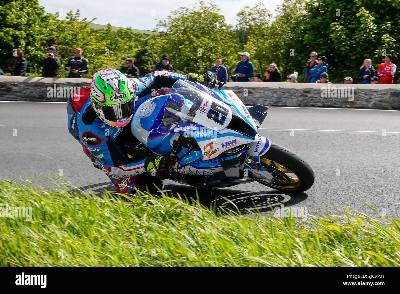 Douglas, Isle Of Man. 11th June, 2022. Craig Neve (1000 BMW) representing the Callmac Scaffolding team during the 2022 Milwaukee Senior TT at the Isle of Man, Douglas, Isle of Man on the 11 June 2022. Photo by David Horn. Credit: PRiME Media Images/Alamy Live News Stock Photo