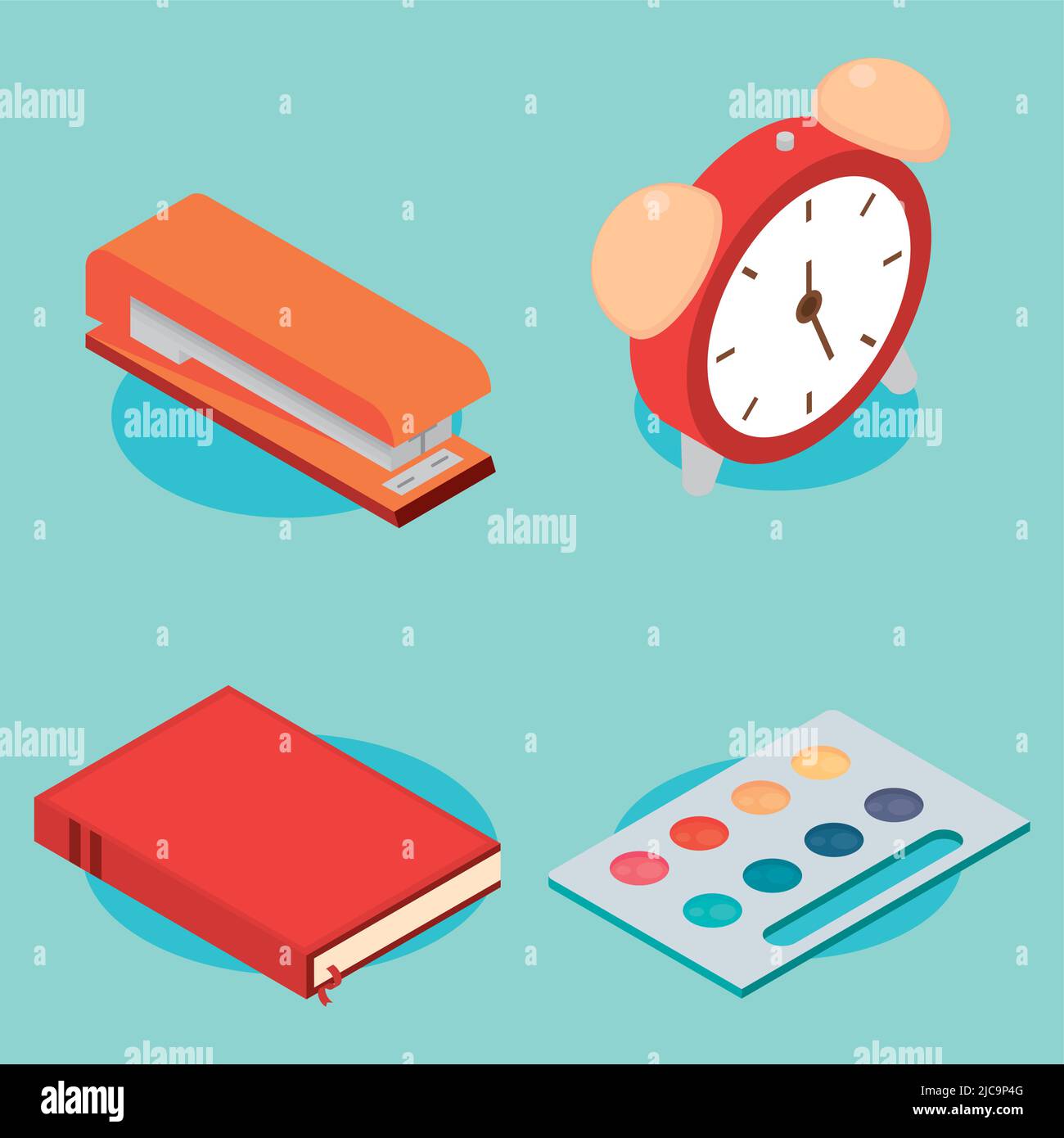 school supplies icons set Stock Vector Image & Art - Alamy