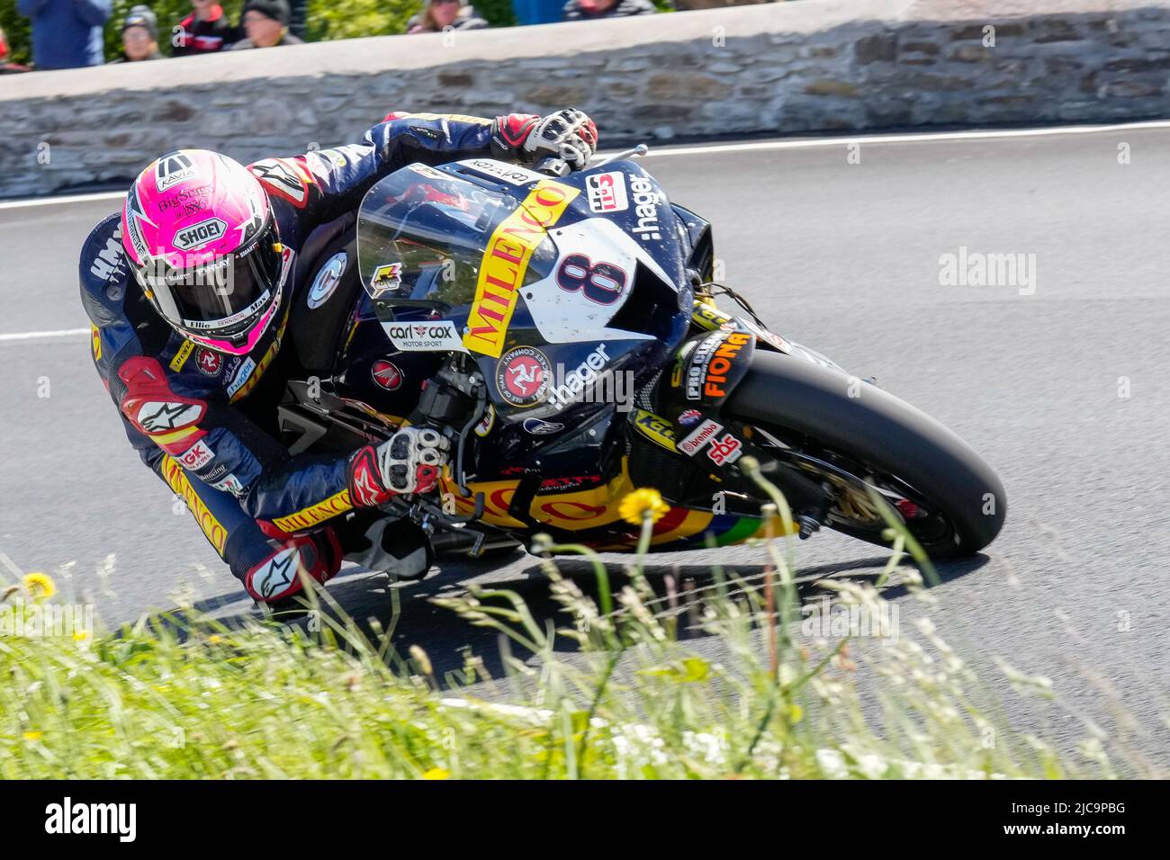 Douglas, Isle Of Man. 11th June, 2022. Davey Todd (1000 Honda) representing the Milenco by Padgett's Motorcycles team during the 2022 Milwaukee Senior TT at the Isle of Man, Douglas, Isle of Man on the 11 June 2022. Photo by David Horn. Credit: PRiME Media Images/Alamy Live News Stock Photo