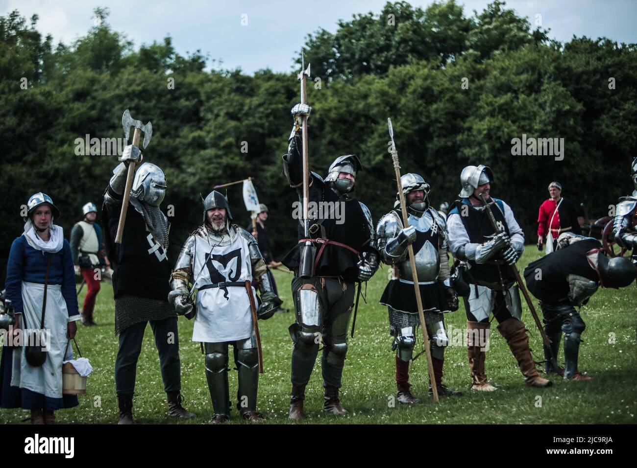 Mediaval Reenactment Bon The Battle Of Barnet High Resolution Stock ...