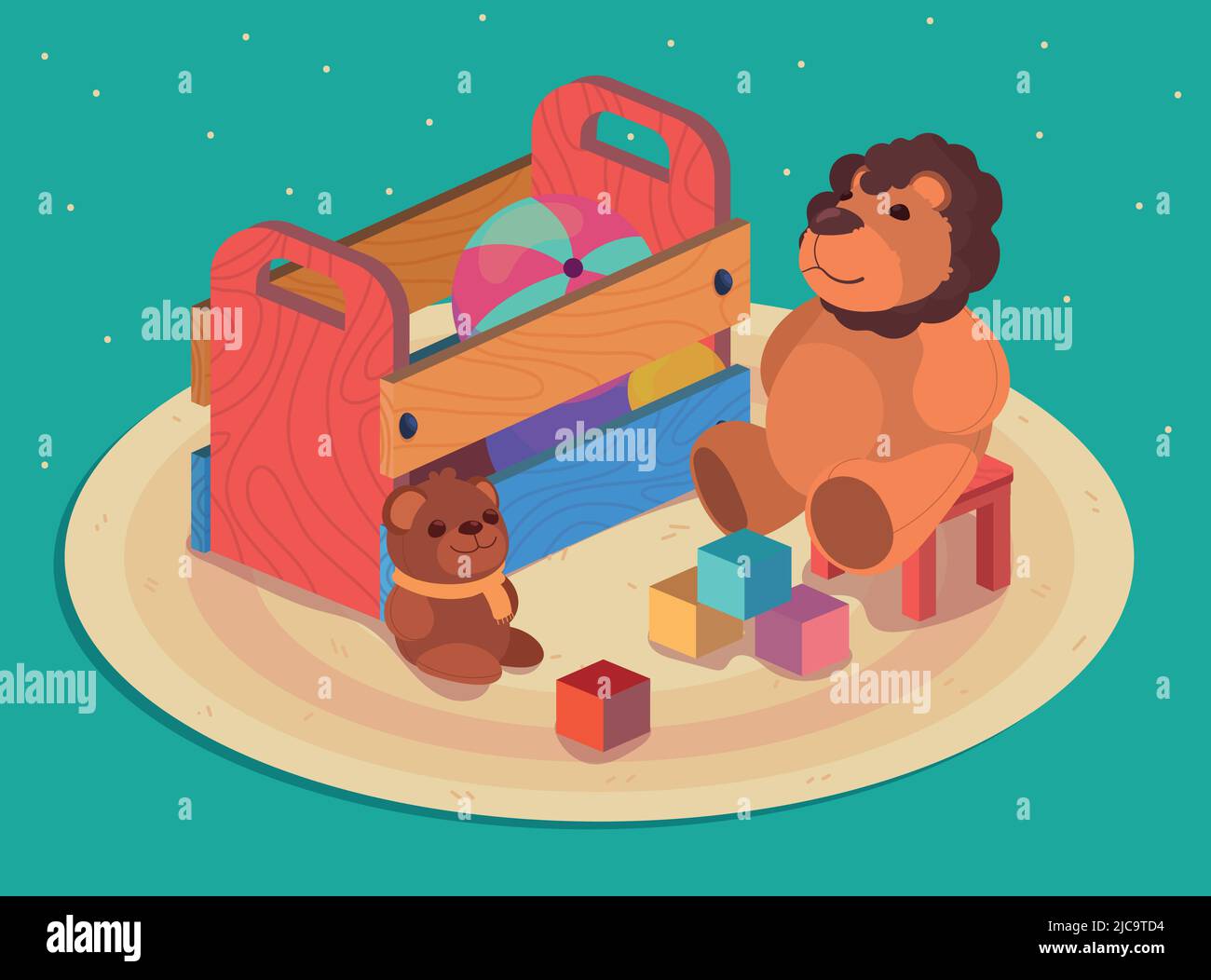 kids toys box Stock Vector Image & Art - Alamy