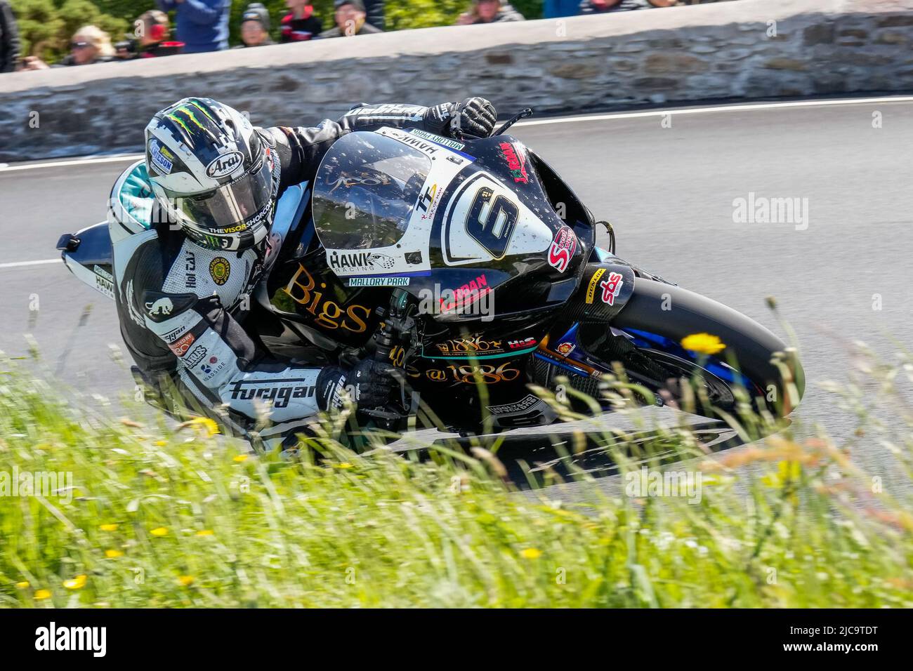 Douglas, Isle Of Man. 11th June, 2022. Michael Dunlop (1000 Ducati) representing the PBM Ducati team during the 2022 Milwaukee Senior TT at the Isle of Man, Douglas, Isle of Man on the 11 June 2022. Photo by David Horn. Credit: PRiME Media Images/Alamy Live News Stock Photo