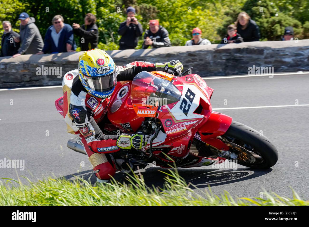 Douglas, Isle Of Man. 11th June, 2022. Nathan Harrison (1000 Honda) representing the Isle of Man Steam Packet Company team during the 2022 Milwaukee Senior TT at the Isle of Man, Douglas, Isle of Man on the 11 June 2022. Photo by David Horn. Credit: PRiME Media Images/Alamy Live News Stock Photo
