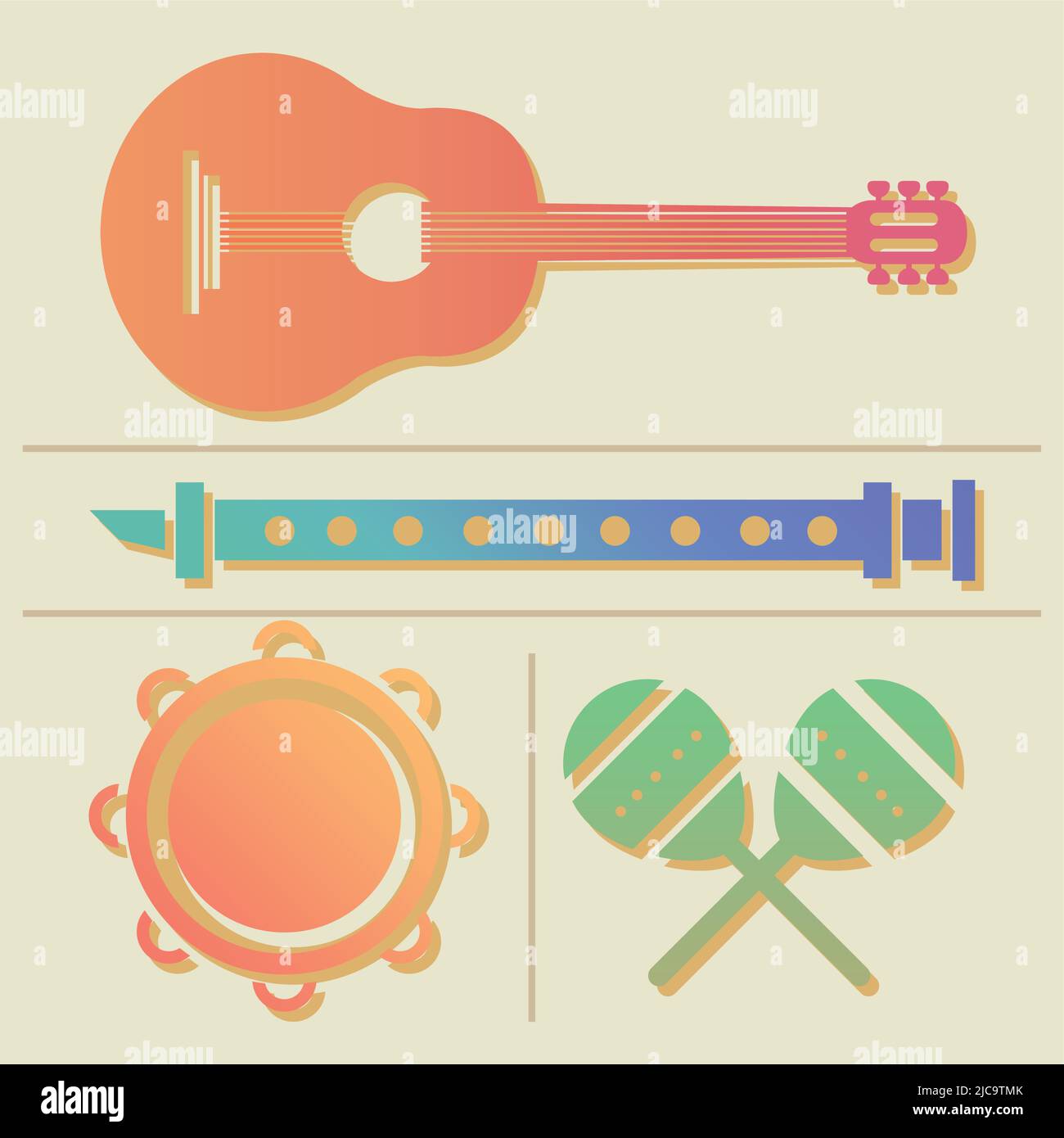 set of musical instruments Stock Vector Image & Art - Alamy