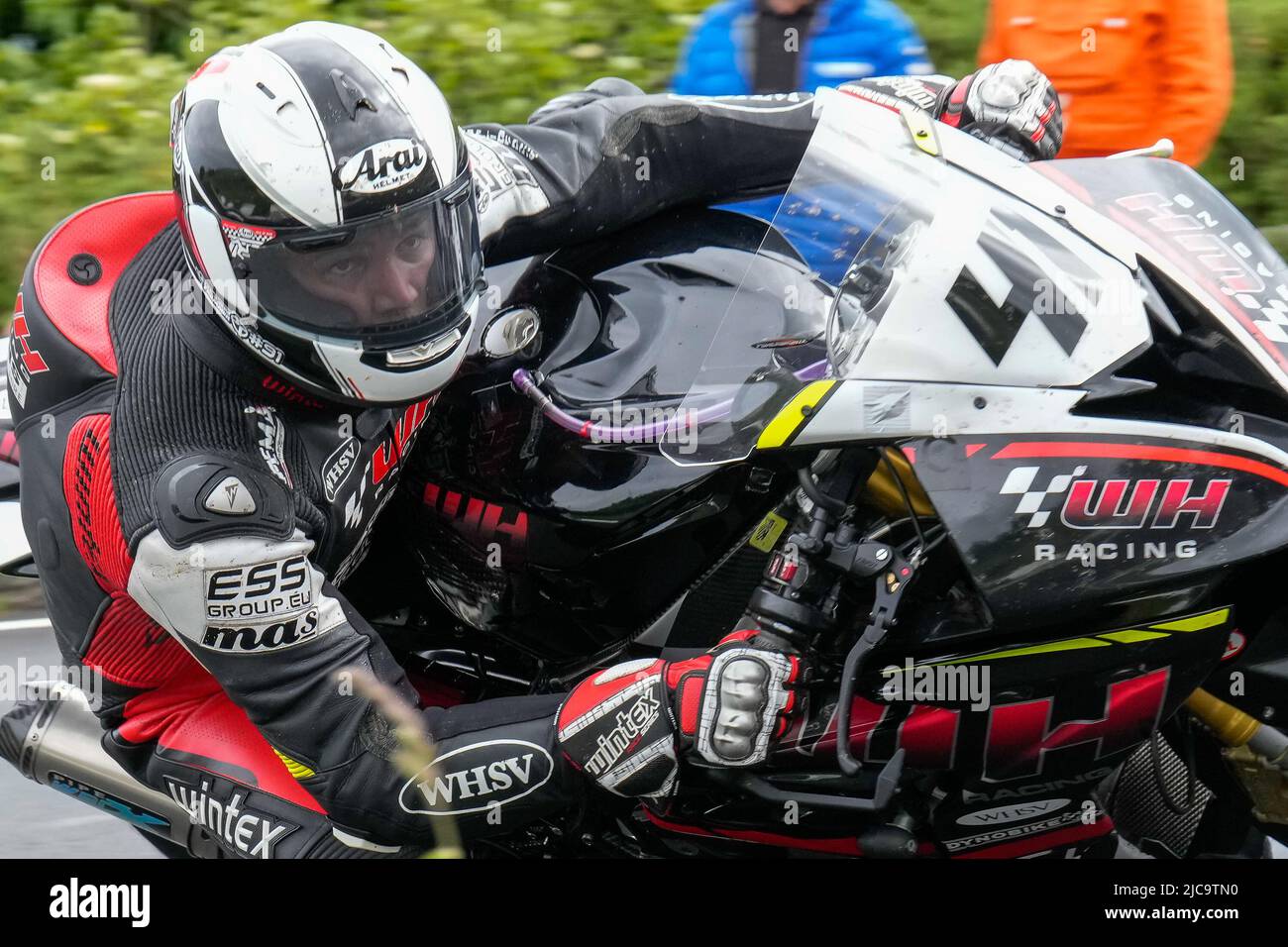 Douglas, Isle Of Man. 11th June, 2022. Julian Trummer (1000 BMW) representing the WH Racing powered by Dynobike team during the 2022 Milwaukee Senior TT at the Isle of Man, Douglas, Isle of Man on the 11 June 2022. Photo by David Horn. Credit: PRiME Media Images/Alamy Live News Stock Photo