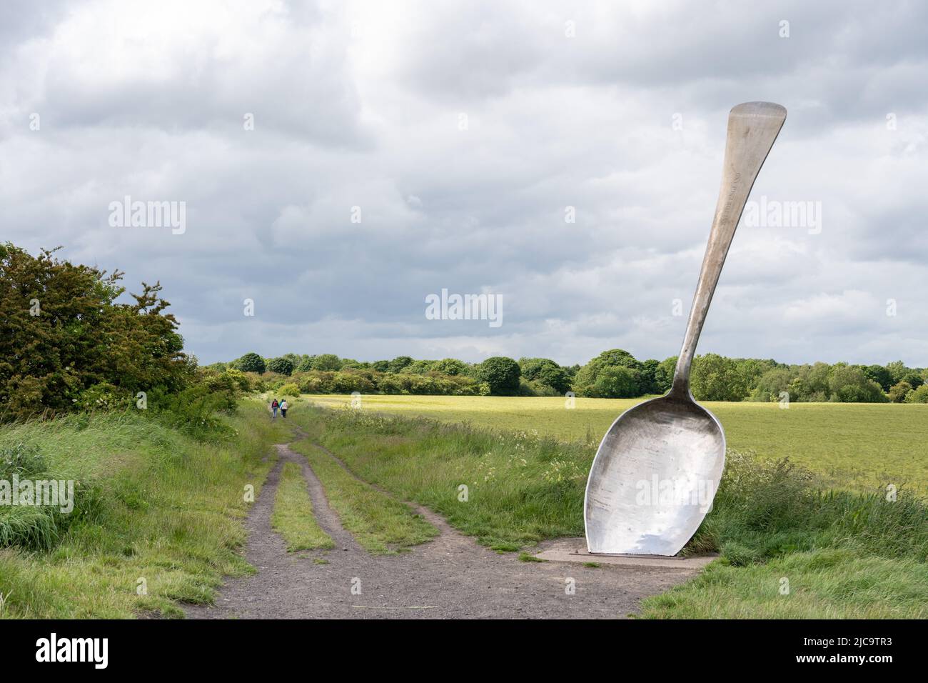 Eat for England sculpture by Bob Budd, known locally as The Giant Spoon