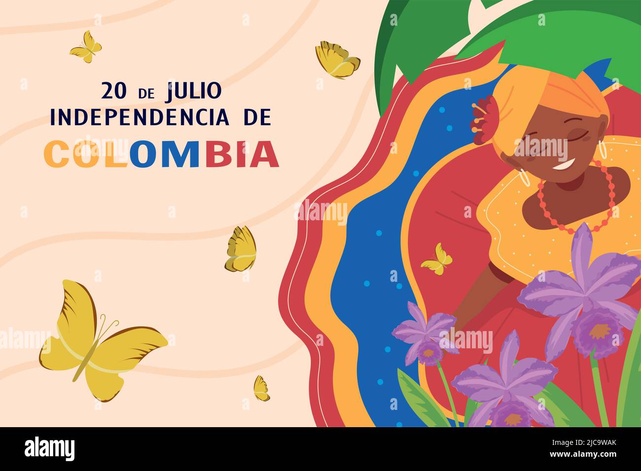 Colombian national day Stock Vector Images - Alamy