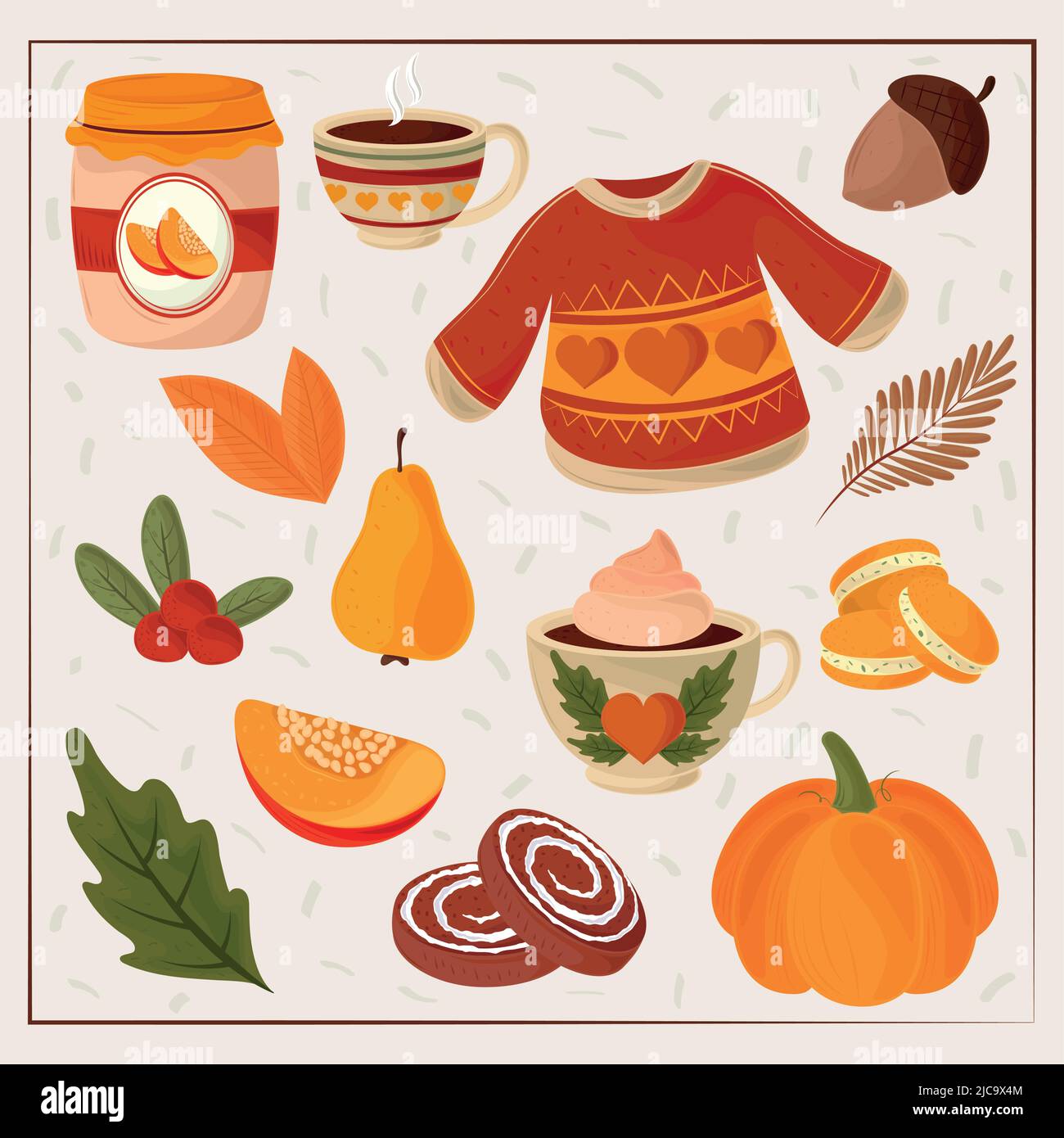 set of autumn Stock Vector Image & Art - Alamy