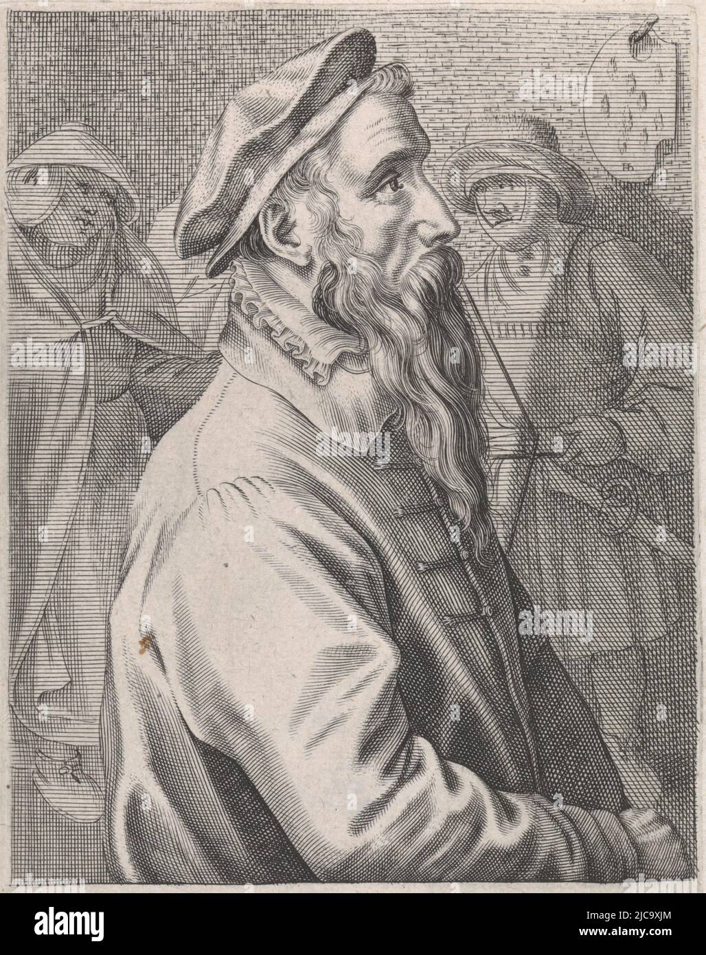 Half-length portrait to the right of Pieter Bruegel Below the portrait ...