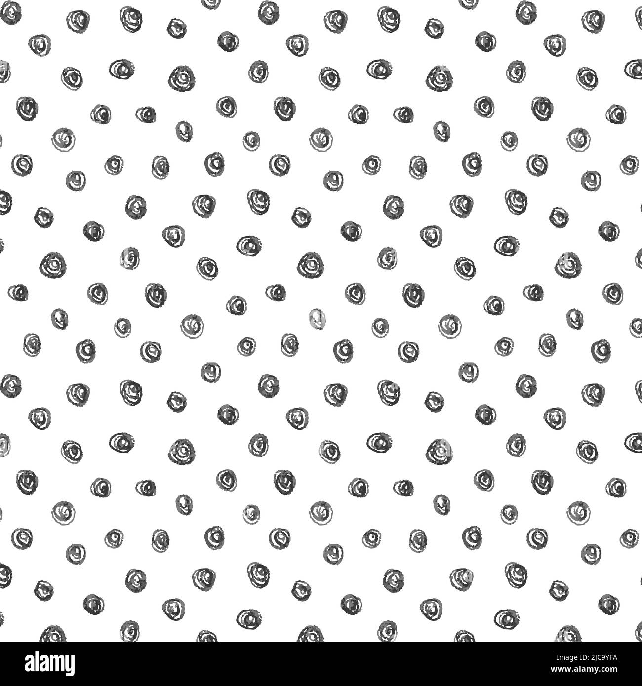Polka dot pattern vector illustration in hand drawn style Stock Vector ...