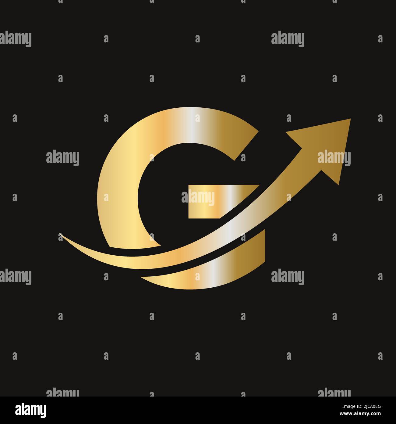 Finance Logo on G Letter Concept. Marketing And Financial Business Logo ...