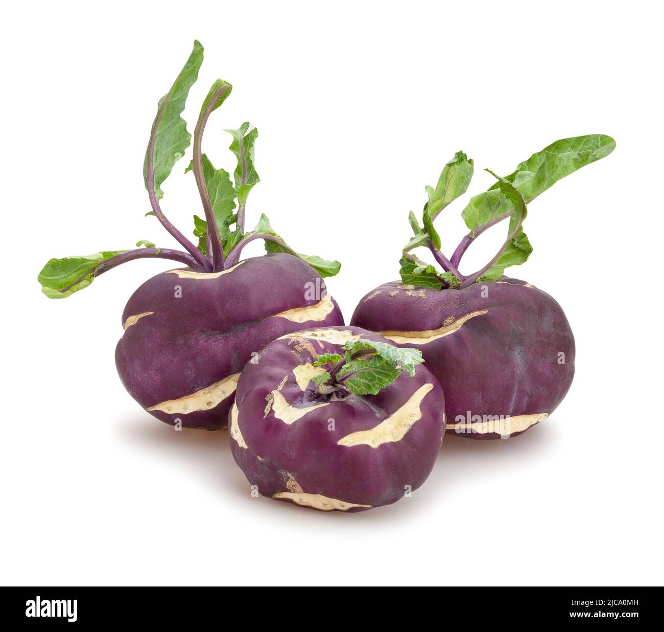 purple kohlrabi path isolated on white Stock Photo