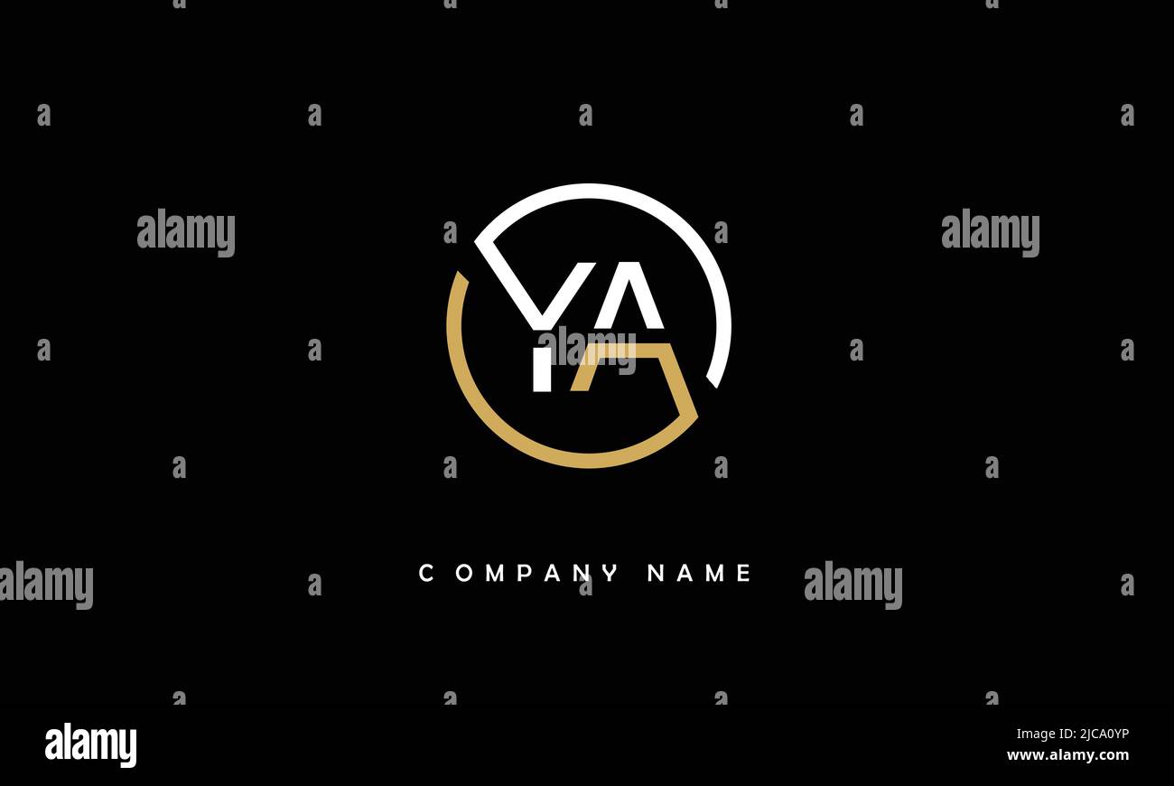 YA, AY Alphabets Letters Logo Monogram Stock Vector