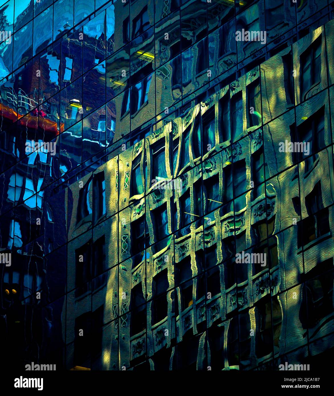 Window Washer Reflection Stock Photo - Alamy