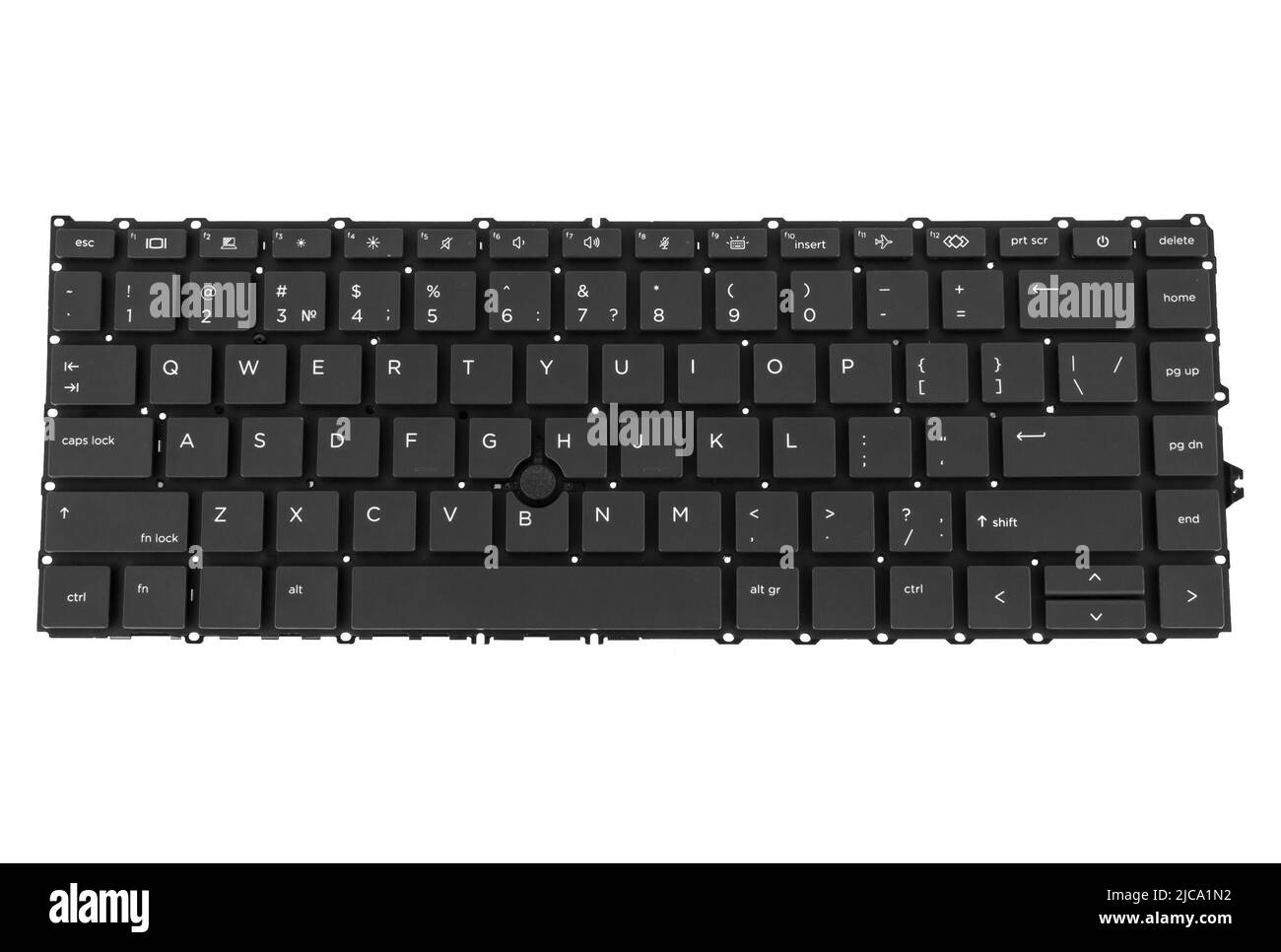 laptop keyboard, laptop spare part isolated on white background Stock