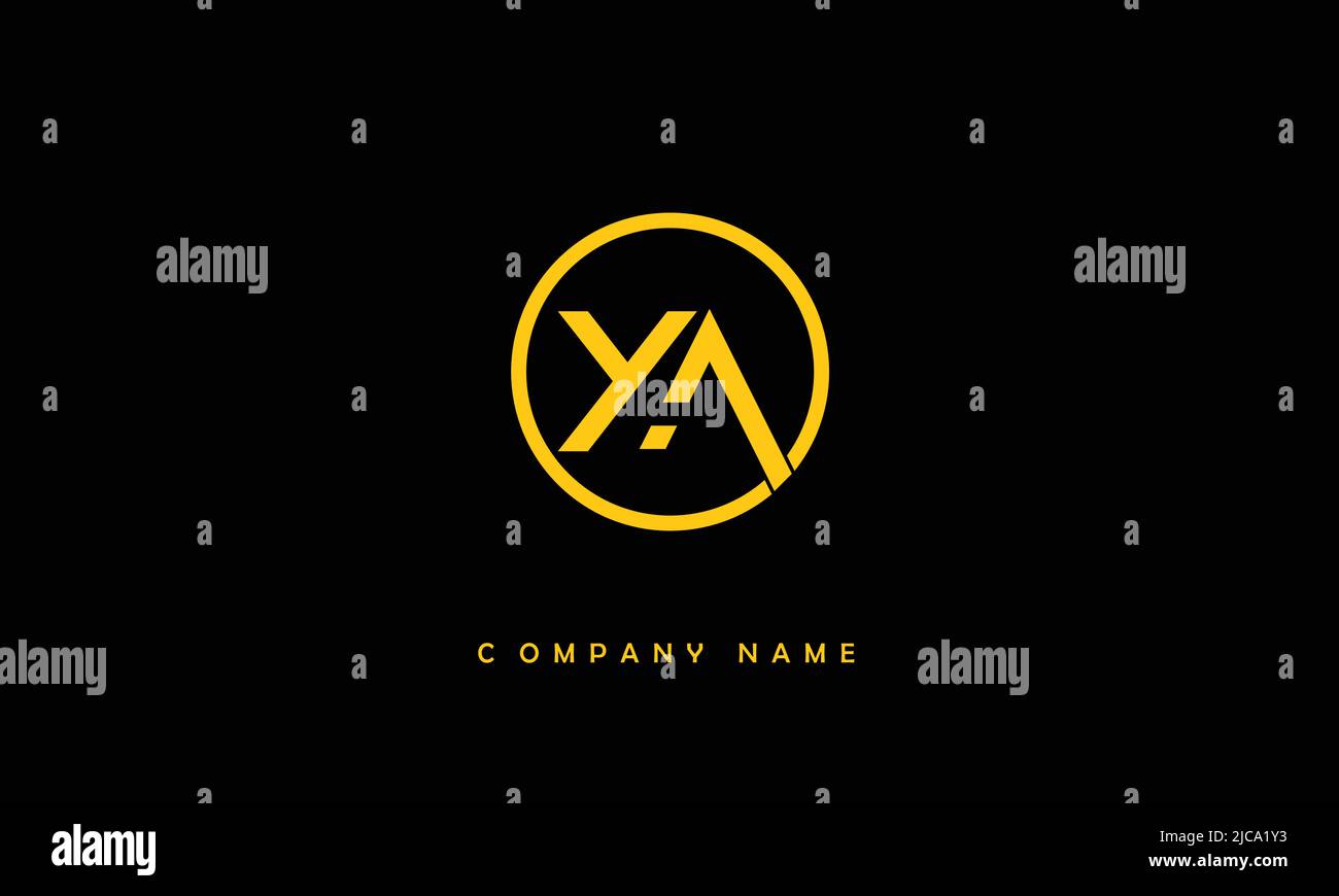 YA, AY Alphabets Letters Logo Monogram Stock Vector