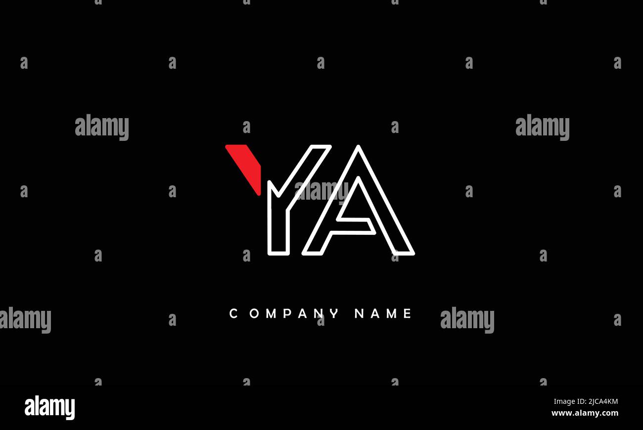 YA, AY Alphabets Letters Logo Monogram Stock Vector