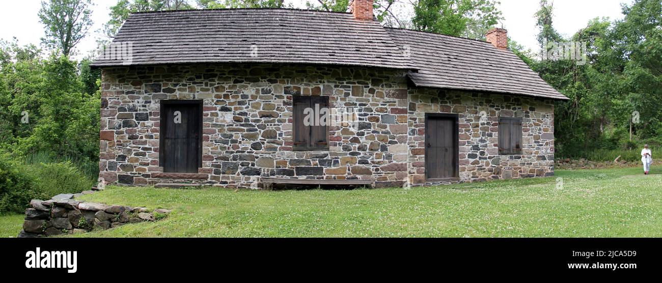 Christopher House, c. 1720, panoramic shot, Historic Richmond Town