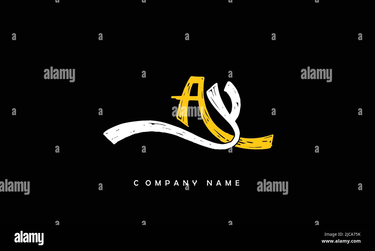 YA, AY Alphabets Letters Logo Monogram Stock Vector