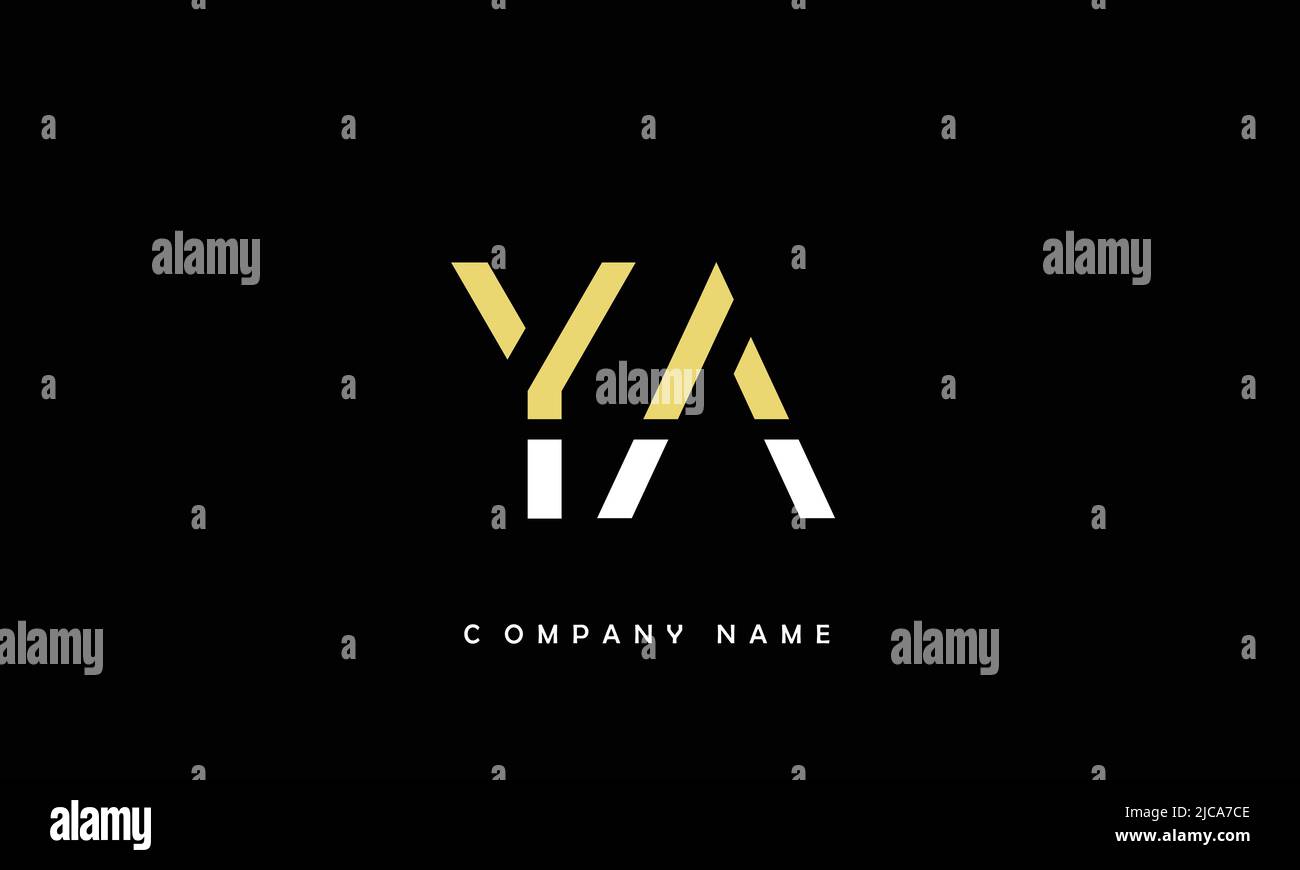 YA, AY Alphabets Letters Logo Monogram Stock Vector