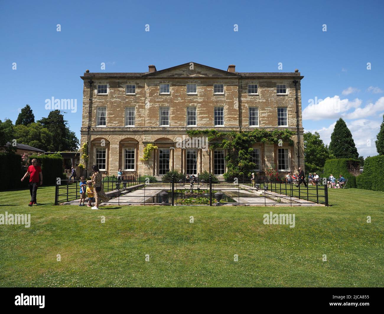 View of Courteenhall House during the Courtenhall Church Fete, June 2022, Northamptonshire, Uk Stock Photo