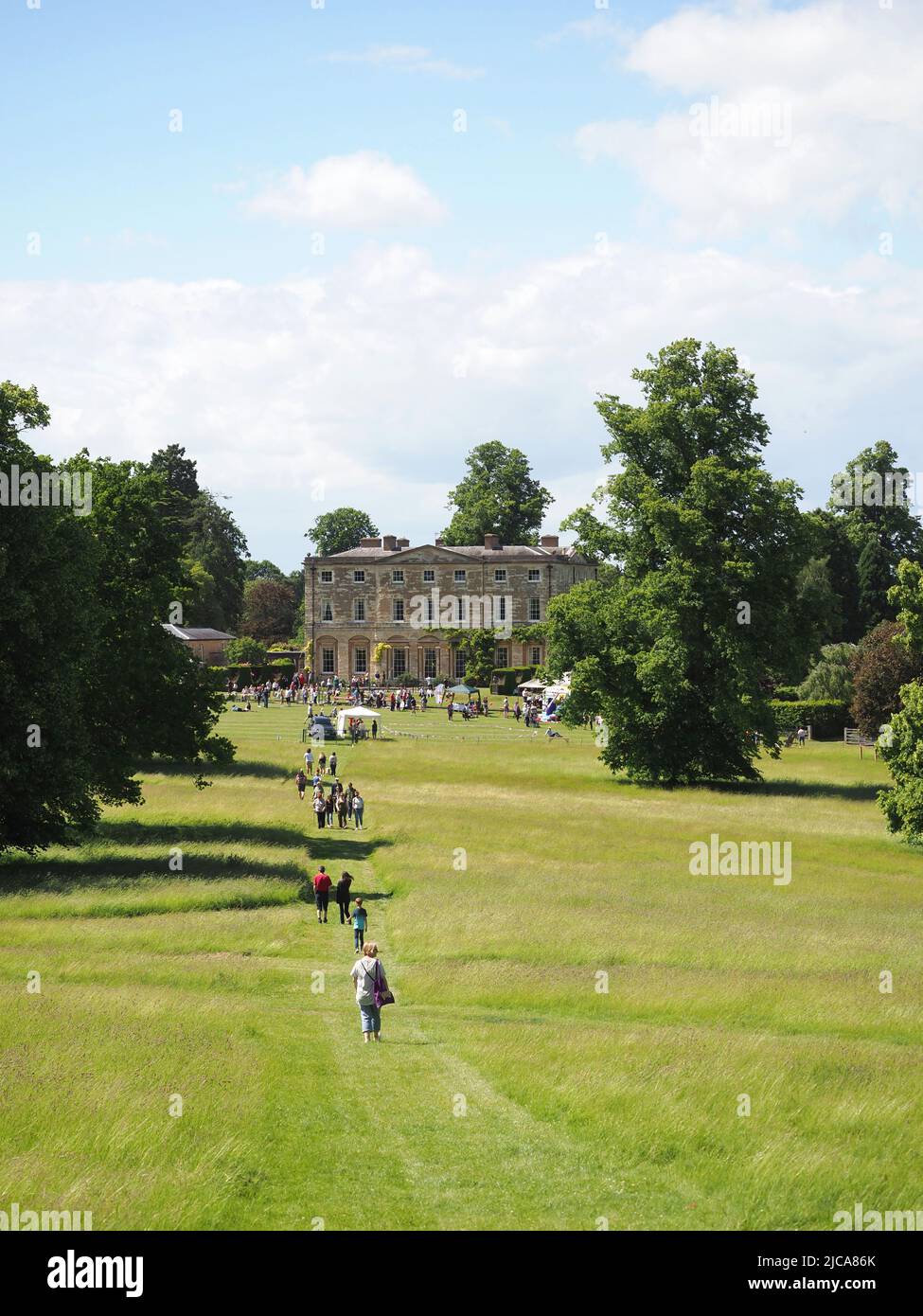 View of Courteenhall House during the Courtenhall Church Fete, June 2022, Northamptonshire, Uk Stock Photo