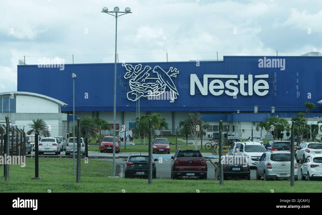 feira de santana, bahia, brazil - june 10, 2022: view of a shed of the Nestle factory in the city of Feira de Santana. Stock Photo