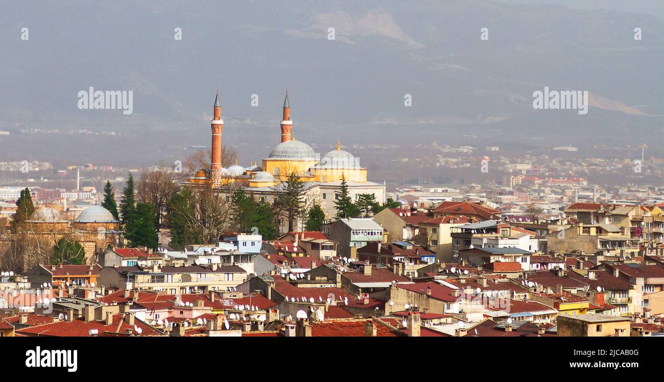 View over the old town Bursa, Turkey Stock Photo