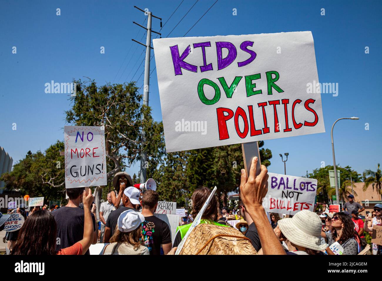 March for Life rally in Culver City June 11 2022, Los Angeles, California, USA Stock Photo