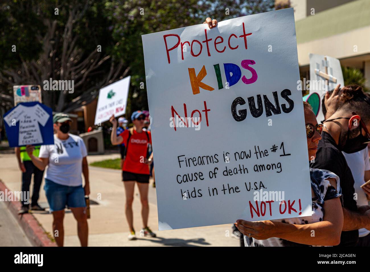 March for Life rally in Culver City June 11 2022, Los Angeles, California, USA Stock Photo