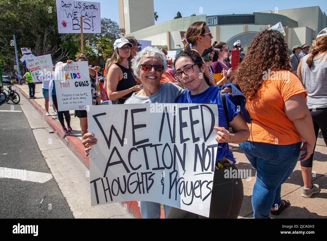 March for Life rally in Culver City June 11 2022, Los Angeles, California, USA Stock Photo